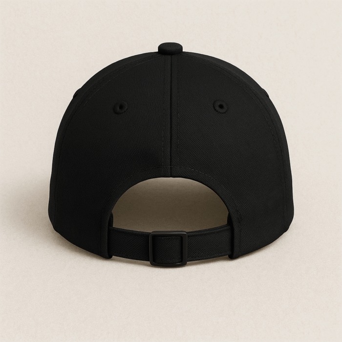 Classic Black Baseball Cap – Unisex Adjustable Fit - Image 2