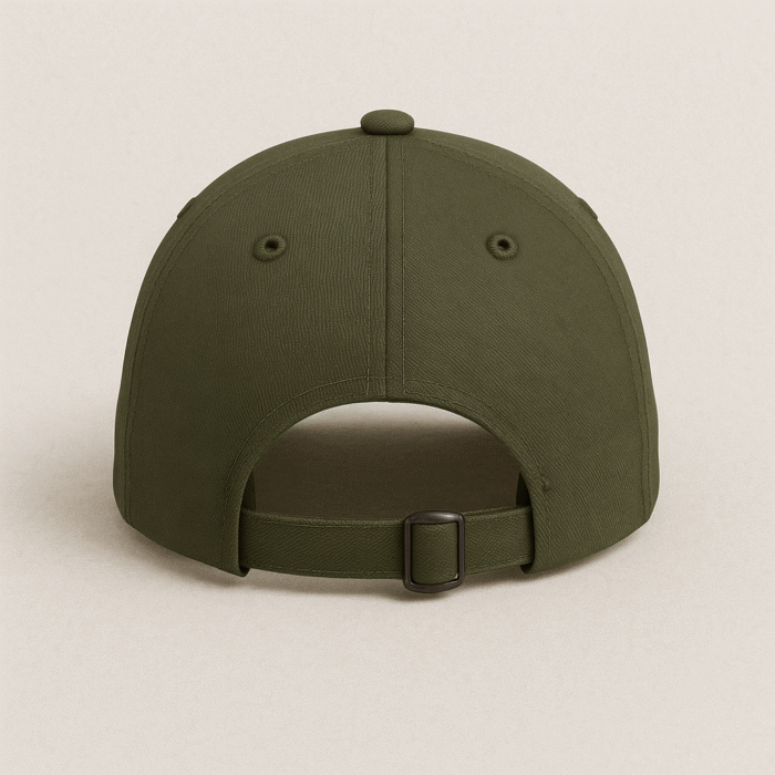 Premium Olive Green Baseball Cap – Unisex Adjustable Design - Image 2