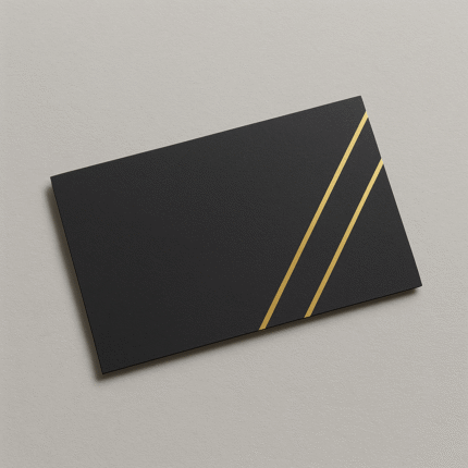 Navy Blue & Silver Business Card