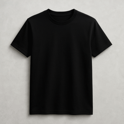 Premium Black Cotton T-Shirt – Unisex Classic Fit