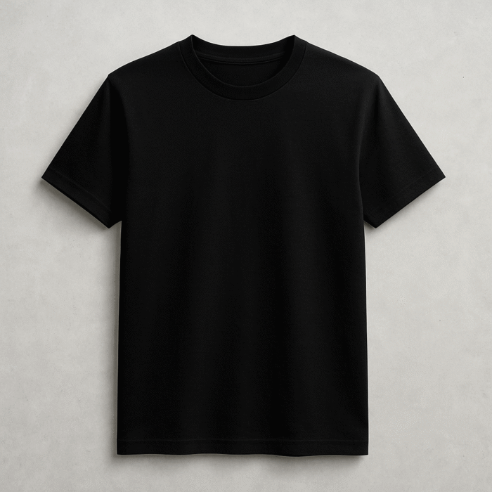 Premium Black Cotton T-Shirt – Unisex Classic Fit